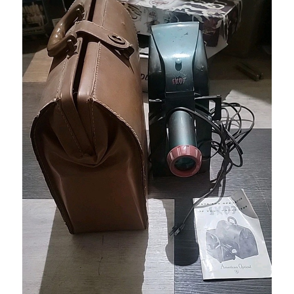 Vintage American Optical "Skot" Projector w/ Case & Manual